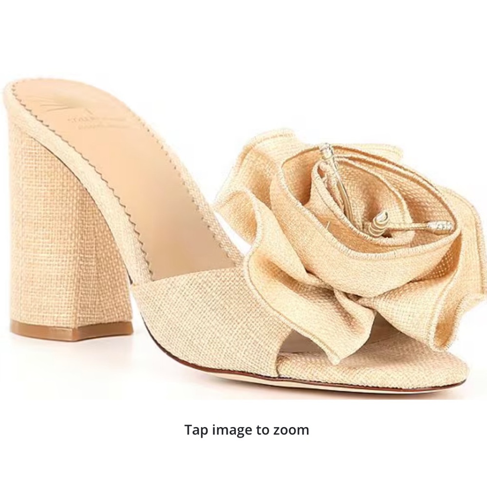 Antonio Melani Elegant Cream Women's Heels with Floral Accent